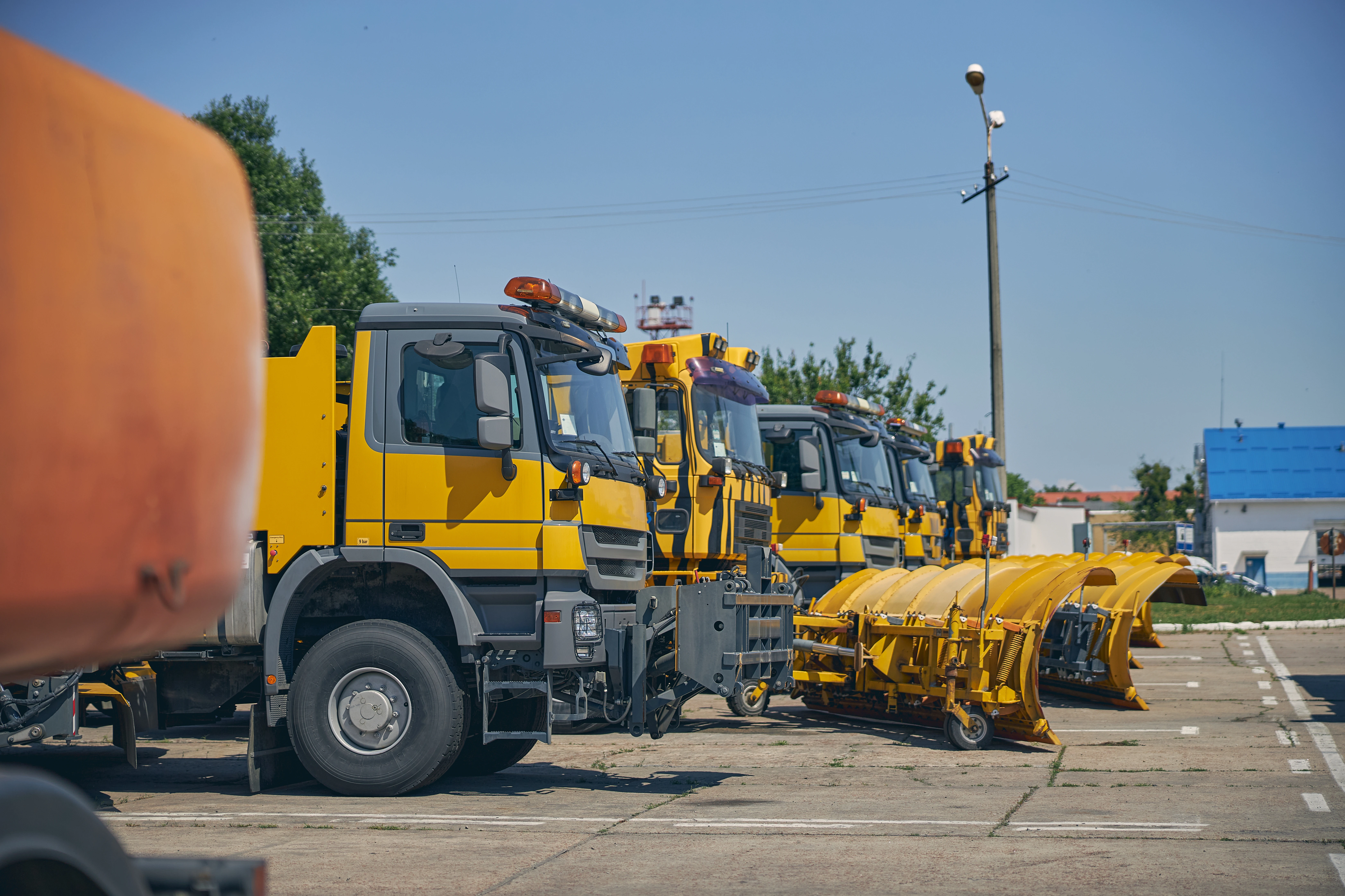 Heavy logistics trucks